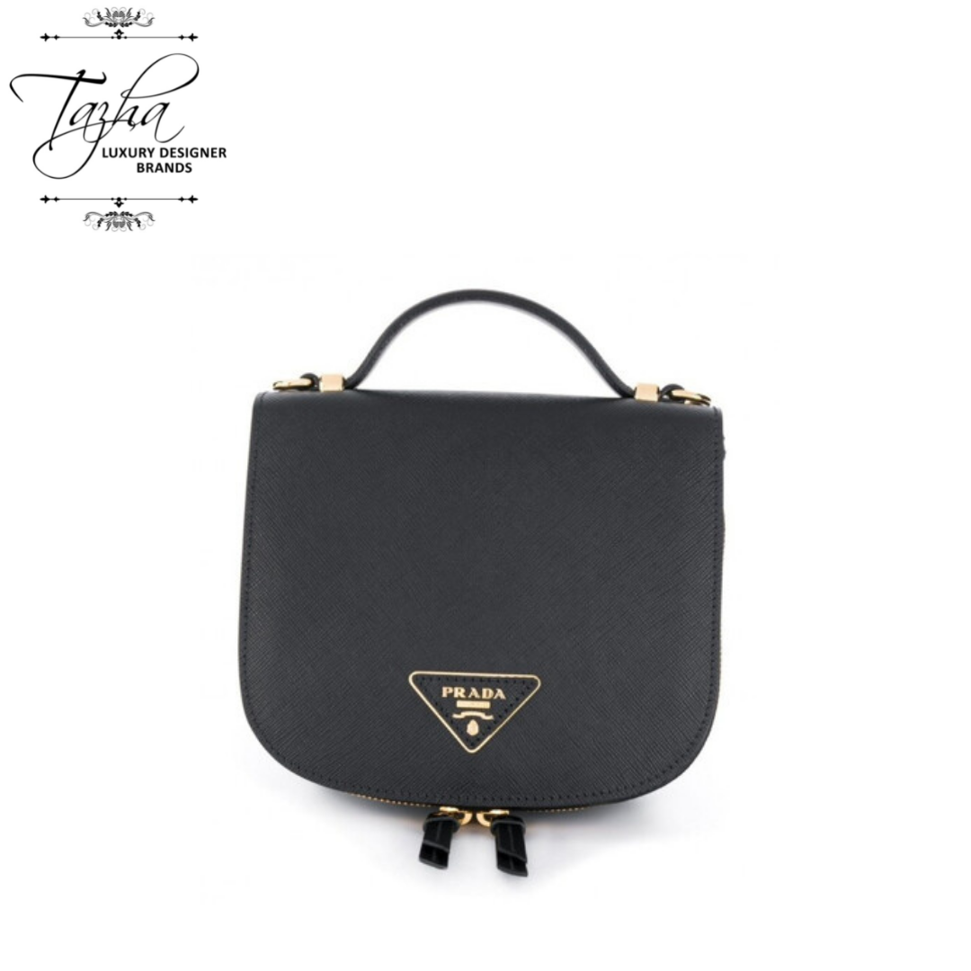 Odette Flap Black Ladies Backpack 1BZ046