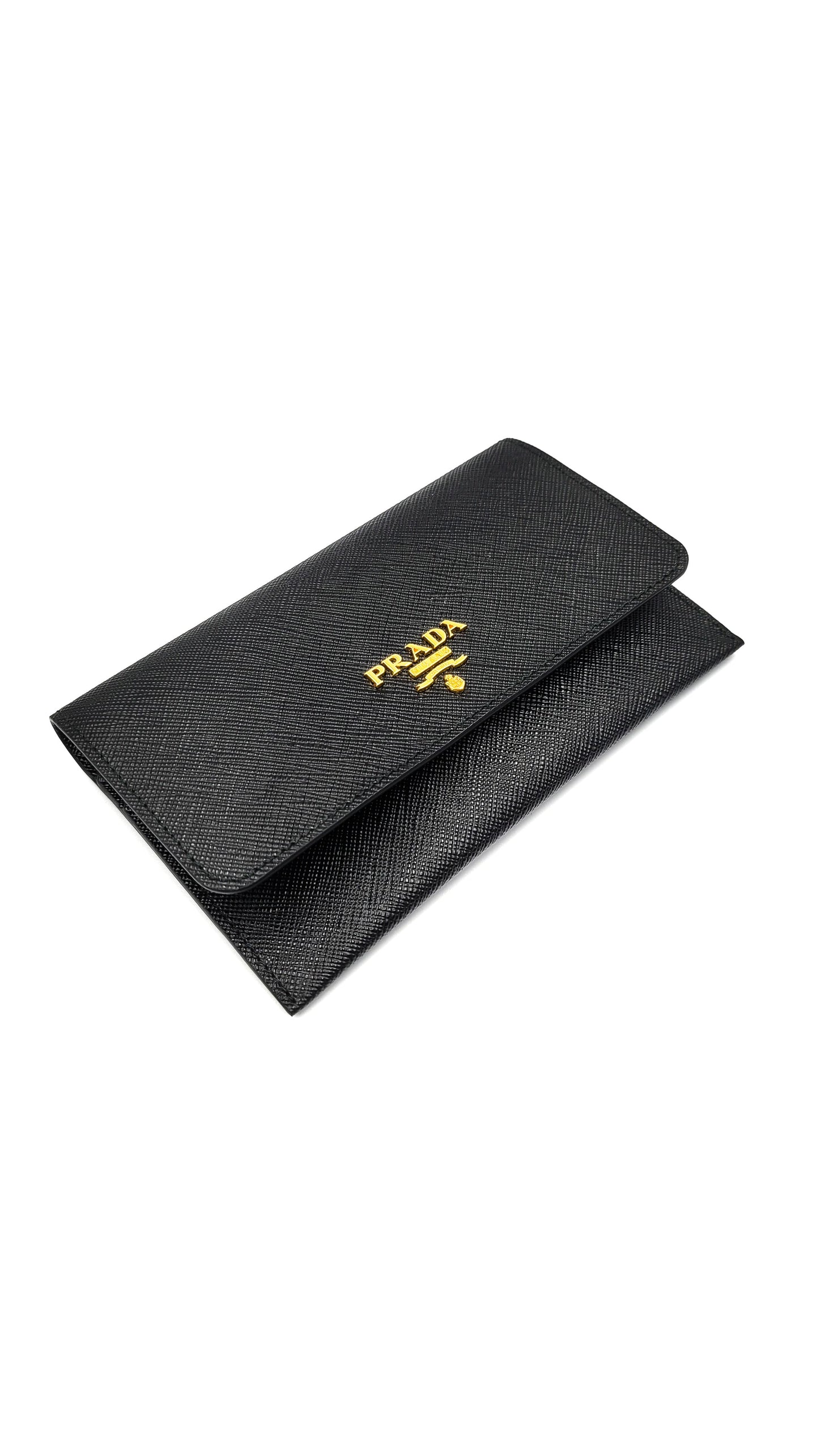 Black Saffiano Metal Leather Passport Cover 1MC004